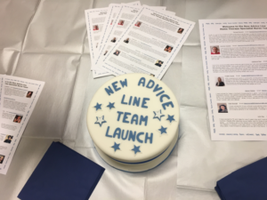 image of cake celebrating advice line 